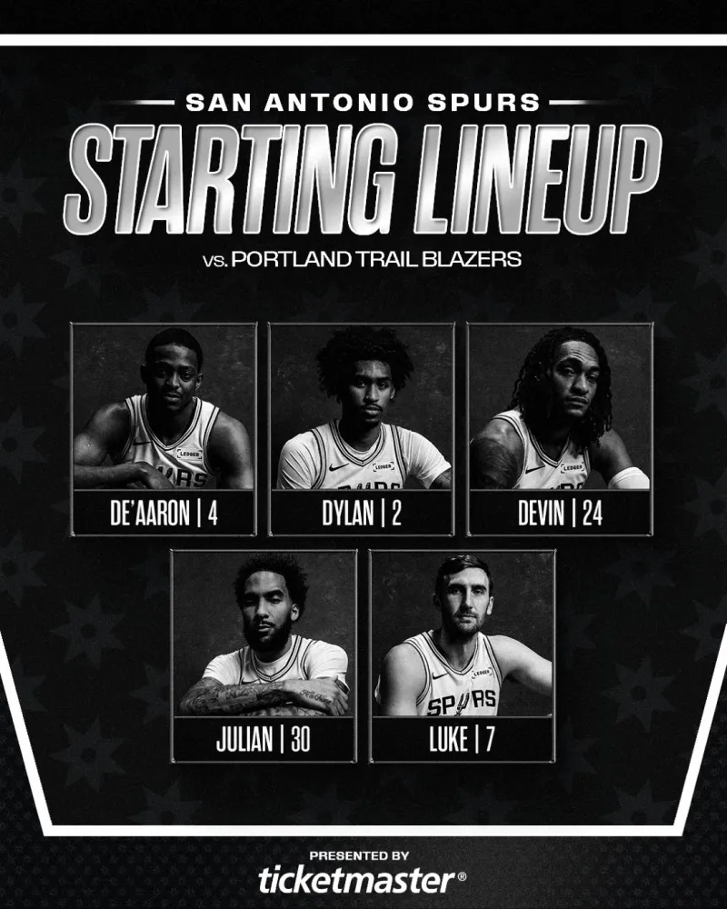 开云体育官网-马刺首发：福克斯、哈珀、瓦塞尔、尚帕尼、科内特